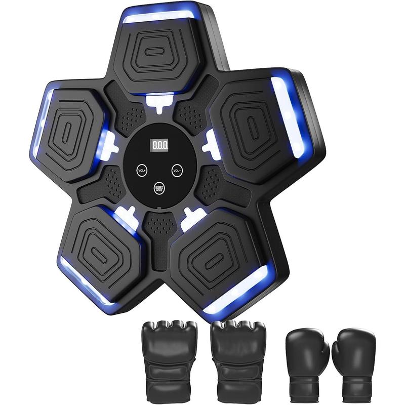Smart Music Boxing Machine with Gloves – Wall Mounted Bluetooth Punch Trainer, 9 Speeds & 9 Modes for Adults and Kids