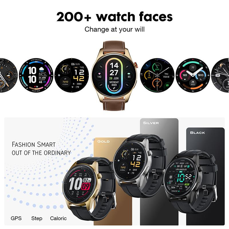 Advanced Smartwatch – Track Heart Rate, Wearable & Workouts Anytime, Multi-Sport Modes,Water Proof, Durable Design, Stay Connected via Bluetooth! Android Wearable