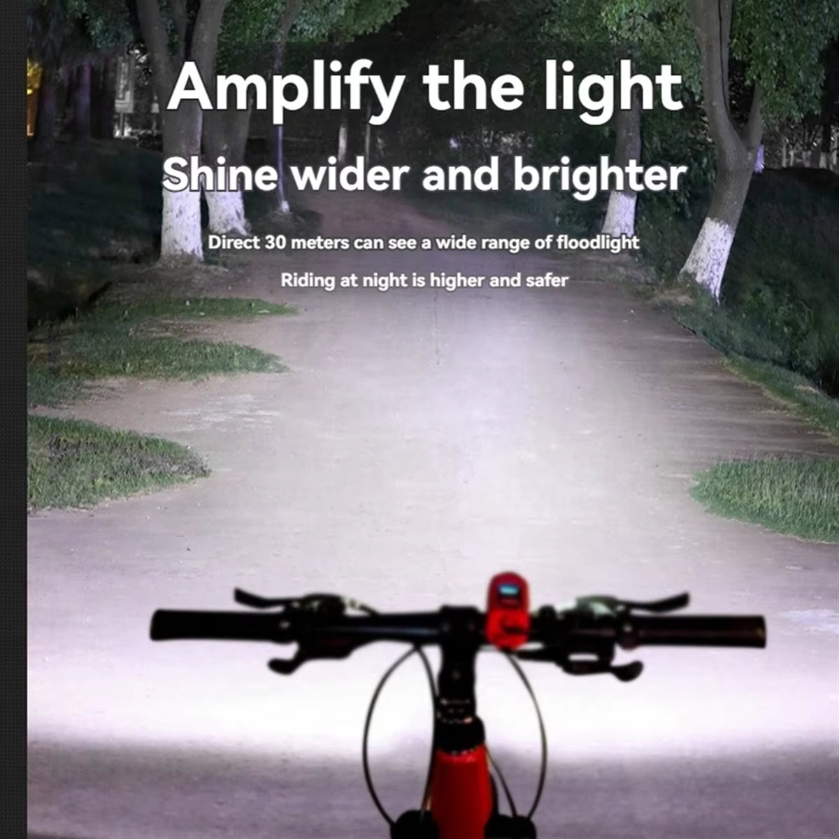 ABMO 2-in-1 Bike Light and Horn – Rechargeable LED Headlight with 4 Modes, IPX5 Waterproof, Night Cycling Accessory