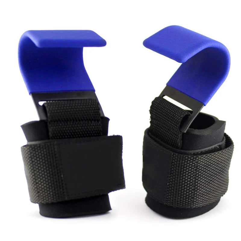 Weight Lifting Hook Grips with Wrist Wraps for Enhanced Support in Pull-Ups and Power Lifting