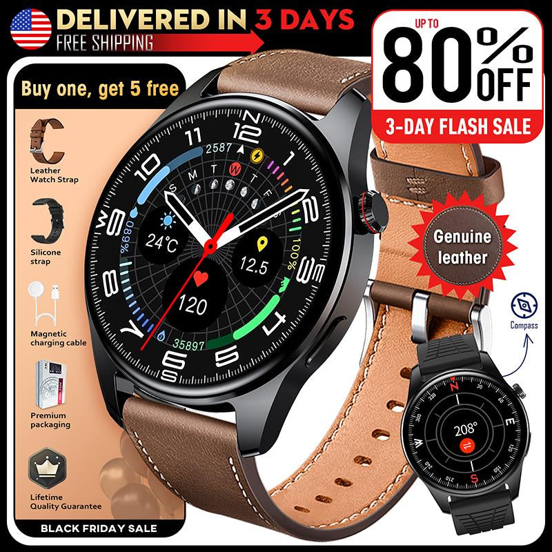 Advanced Smartwatch – Track Heart Rate, Wearable & Workouts Anytime, Multi-Sport Modes,Water Proof, Durable Design, Stay Connected via Bluetooth! Android Wearable