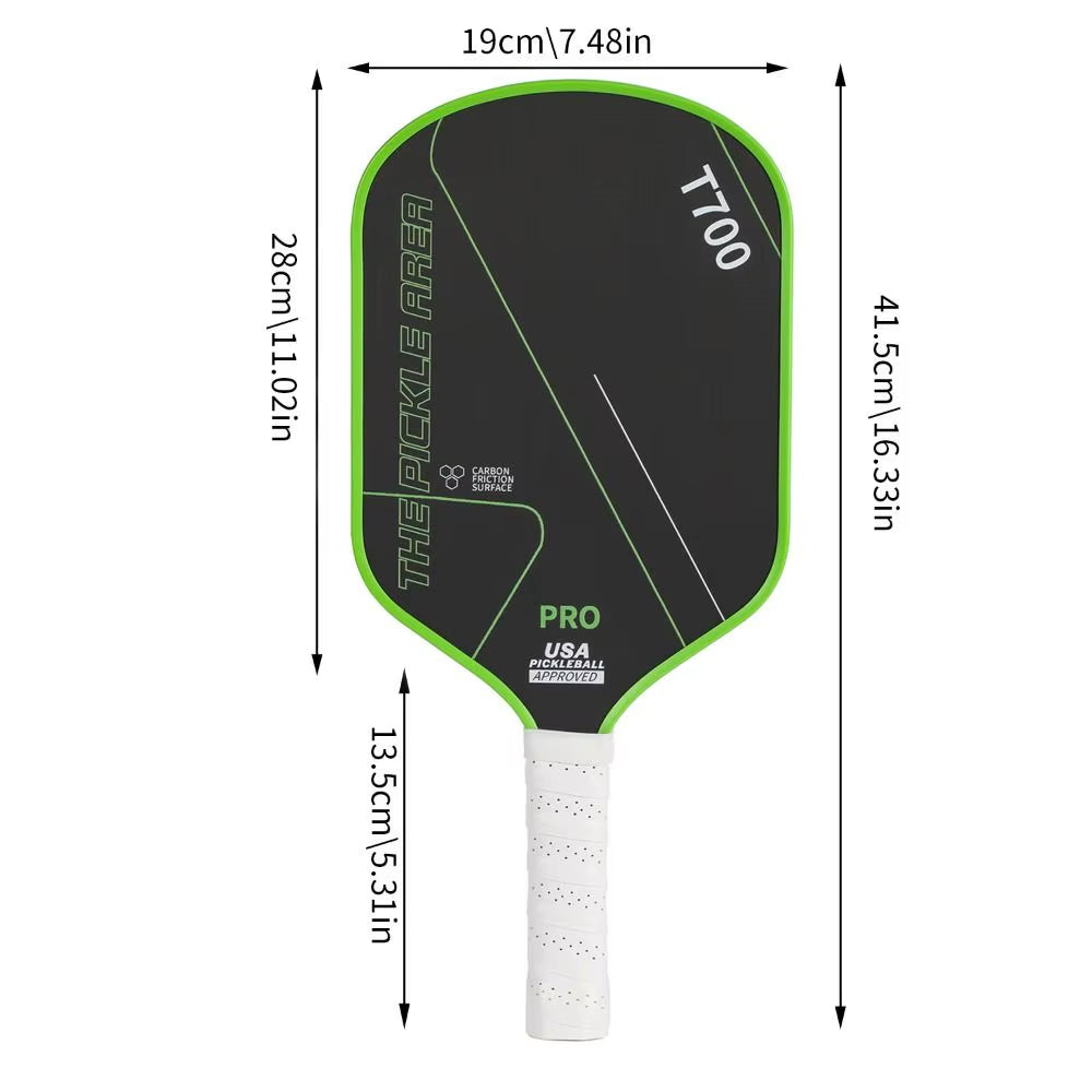 T700 Pickleball Paddle Carbon Fiber USAPA Approved Pickle Ball Paddle Lightweight Frosted Surface Professional Game Supplies