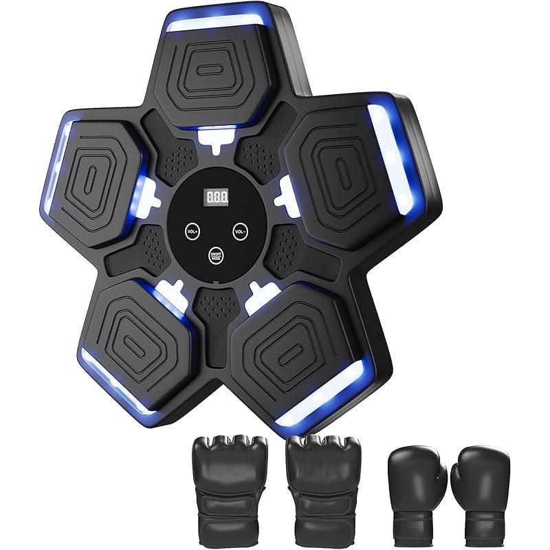 Smart Music Boxing Machine with Gloves – Wall Mounted Bluetooth Punch Trainer, 9 Speeds & 9 Modes for Adults and Kids