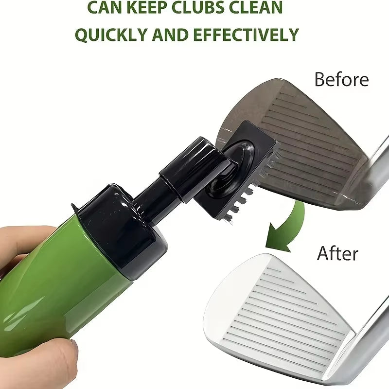 Golf Club Cleaner Brush with Leakproof Tube – 1 or 2 Pack Groove Cleaning Brush with Reservoir Bottle for Easy Golf Club Maintenance