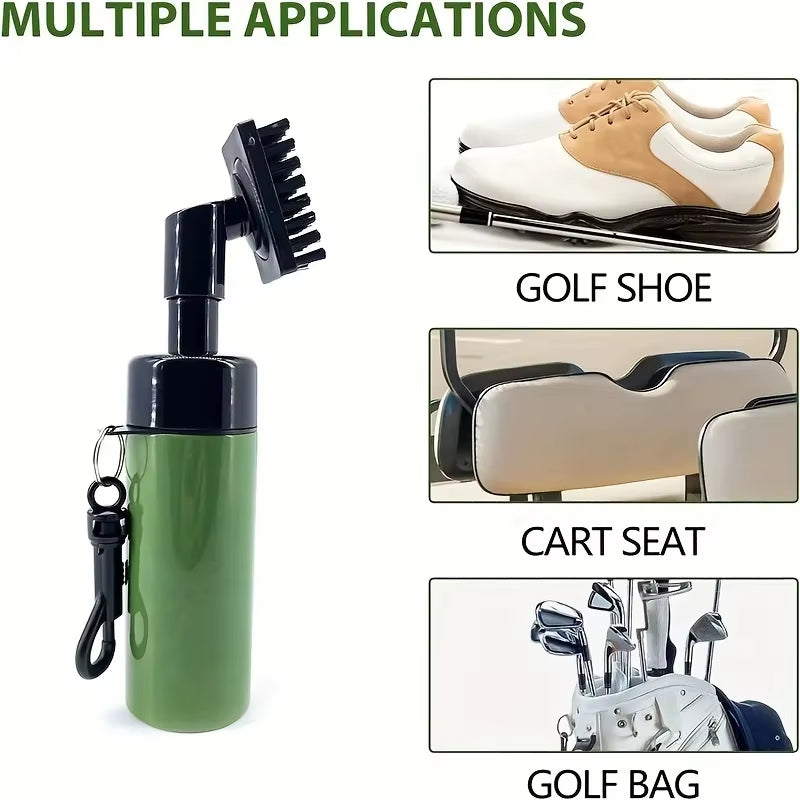 Golf Club Cleaner Brush with Leakproof Tube – 1 or 2 Pack Groove Cleaning Brush with Reservoir Bottle for Easy Golf Club Maintenance